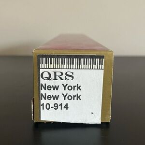 QRS Piano Roll New York New York 10-914 Vintage